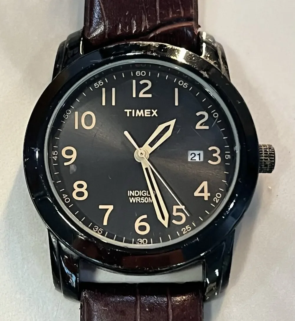 Timex Men's T2P133 Highland Street Tan Leather Strap Watch